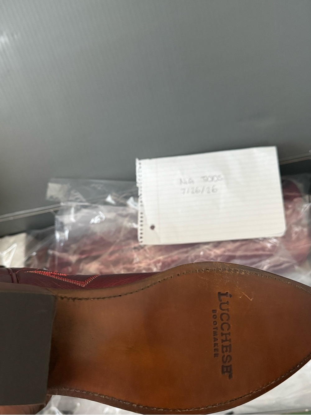 Lucchese Priscilla Black Cherry - Picture 3 of 4